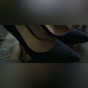 Navy Blue suede heels